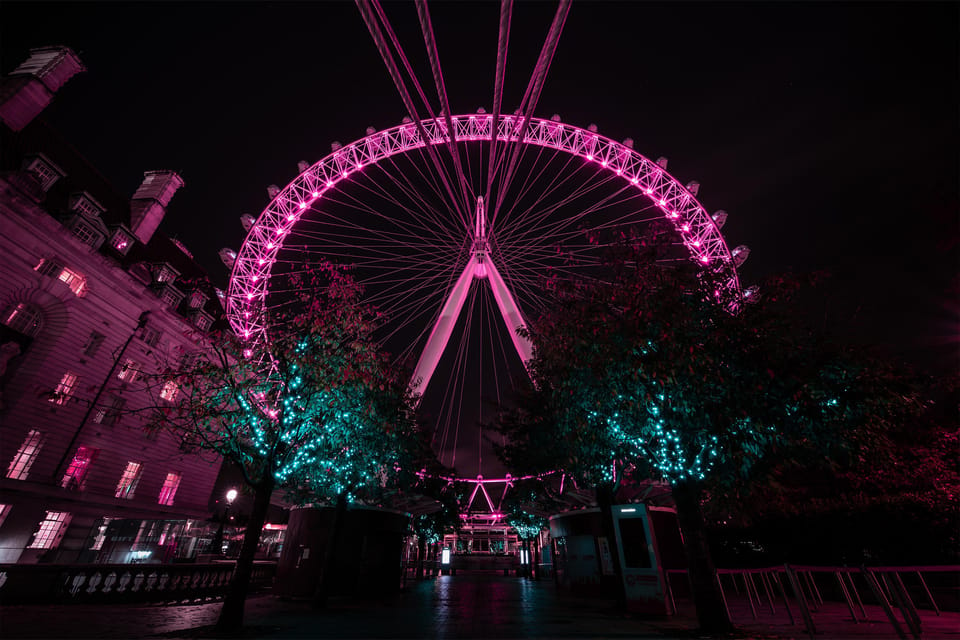 Beautiful shot of London Eye and River Thames London at night | SUPERPOBYT World